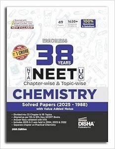 Disha Errorless 38 Years NTA NEET (UG) Chapter-wise & Topic-wise Chemistry PYQ (2025 - 1988) Book 20th Edition | Solved Papers | New NCERT Syllabus | Errorless Chemistry NEET 2026 | Value Added Notes