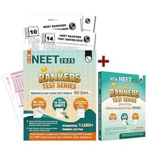 PW NTA NEET Rankers Test Series 2025 Updated as per Latest NEET Pattern 180 Questions Verified & Curated by Expert Faculties | 10 Full Syllabus + 4 Part Syllabus (Class 11 & 12) | OMR Sheet, Solution Booklet with NCERT References [Paperback] PW