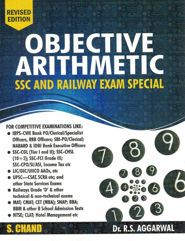 Dr. R S Agrawal - Objective Arithmetic Book for SSC and Railway Exam Special & Other Competitive Exams 2026 | Fast Track Books SSC CGL, CHSL, CPO, MTS, GD, Steno, JE, RRB Railway Group C & D, NTPC, Bank PO (in English)